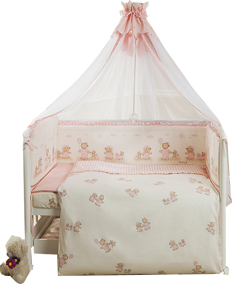 Комплект постельного белья для детей Тиффани, 3 предмета, розовый  